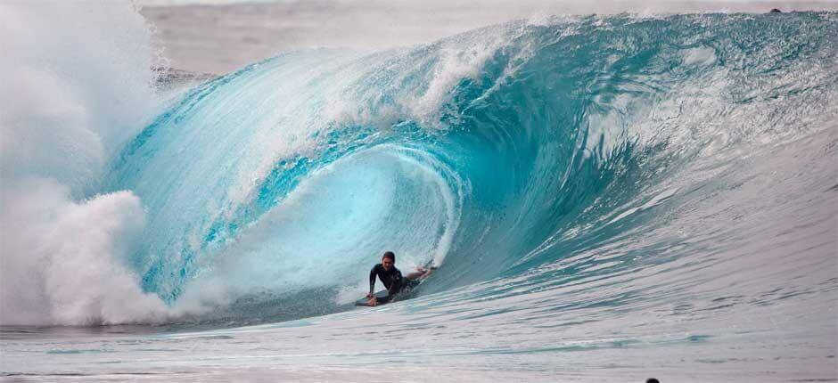 Bodyboard à gauche de La Santa Spots de bodyboard à Lanzarote