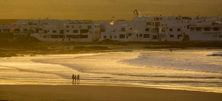 Plage de Famara Plages populaires de Lanzarote