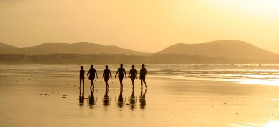 Plage de Famara Plages populaires de Lanzarote