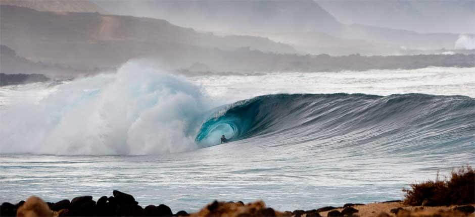 Bodyboard à gauche de La Santa Spots de bodyboard à Lanzarote